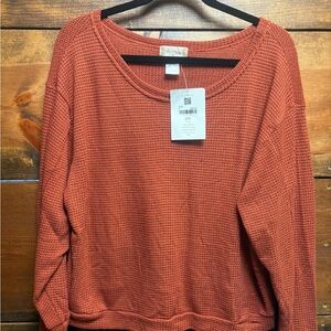Altar'd State Arabian Spice Waffle Knit Pullover